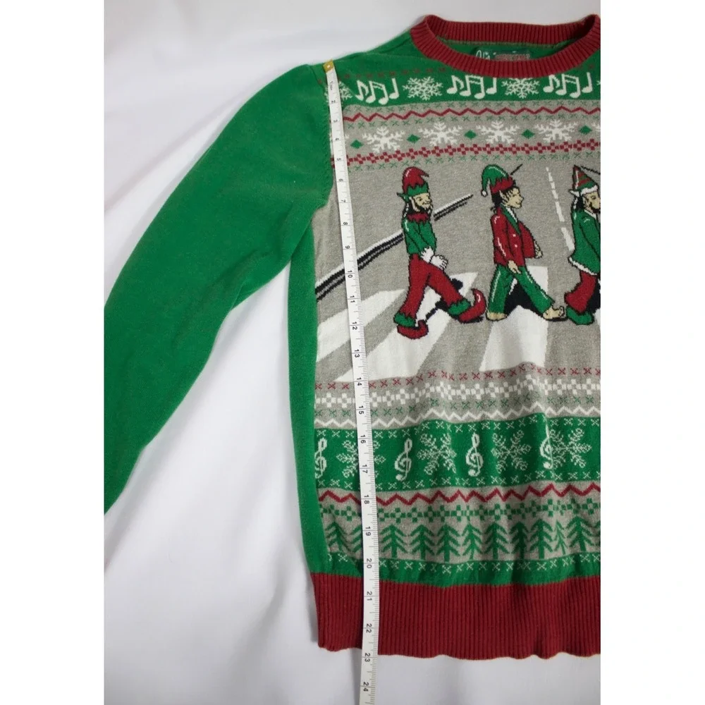 The Beatles Abbey Road Ugly Christmas Sweater Music‎ Fun Holiday Size Medium